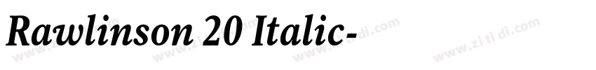 Rawlinson 20 Italic字体转换